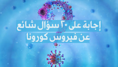 20 سؤال شائع حول فيروس كورونا