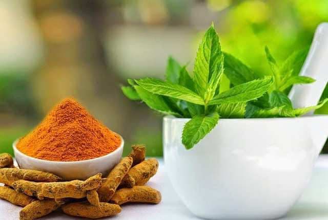 فوائد خلطة النعناع والكركم ل تنظيف الخشم من الدهون
